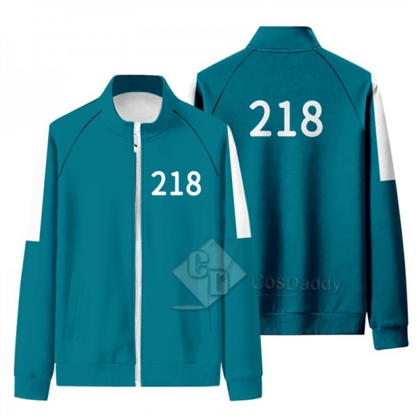 2021 South Korean Movie Squid Game Cosplay Costume  Jacket Pant Uniform Zipper Sportswear