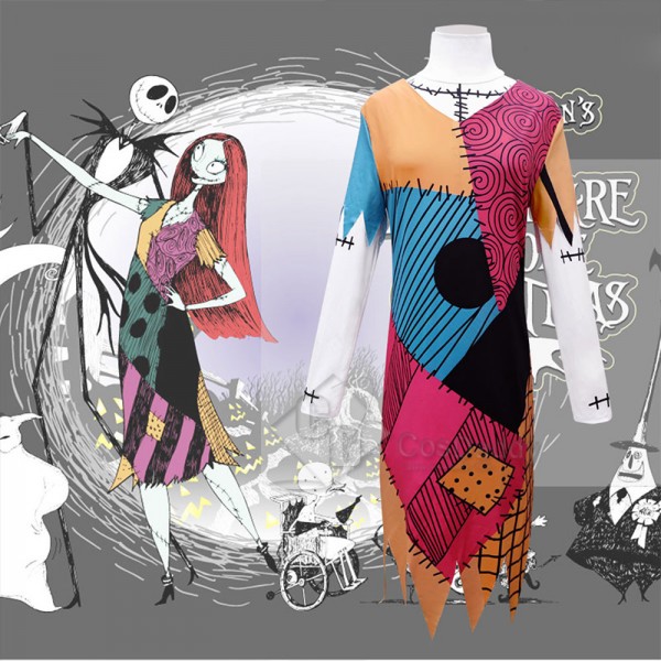 The Nightmare Before Christmas Sally Skelington Halloween Costumes Fancy Dress