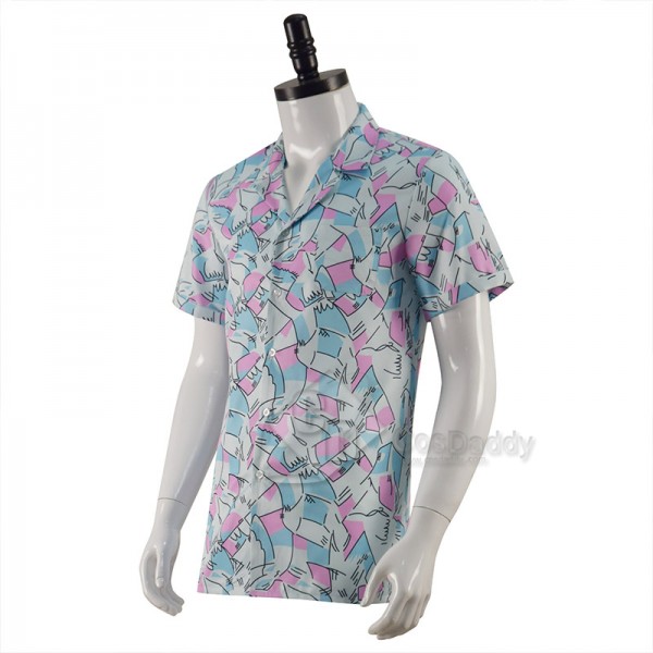 Stranger Things Season 3  Jim Hopper Cosplay Costume Hawaiian Shirt Button Up Shirt