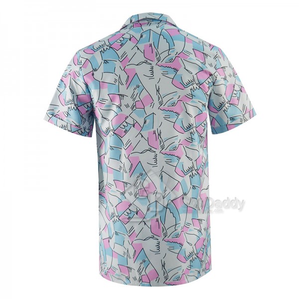 Stranger Things Season 3  Jim Hopper Cosplay Costume Hawaiian Shirt Button Up Shirt