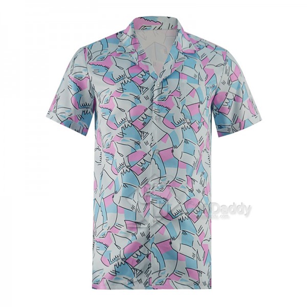 Stranger Things Season 3  Jim Hopper Cosplay Costume Hawaiian Shirt Button Up Shirt