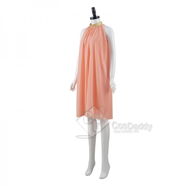 2021 Movie Last Night In Soho Sandy Cosplay Costume Light Red Dress Halloween Outfit