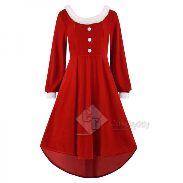 Christmas Dress for Women Long Sleeves Round Collar Faux Dress CosDaddy