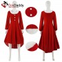 Christmas Dress for Women Long Sleeves Round Colla...