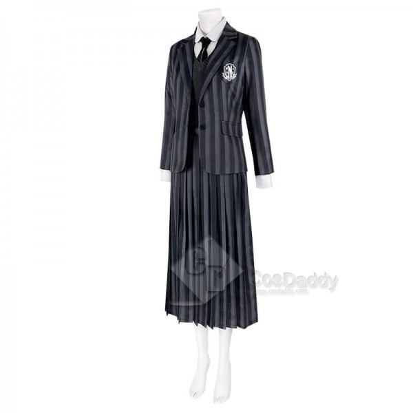 Wednesday Addams Costumes Black Uniform Suit Dress The Addams Family Cosplay Outfit