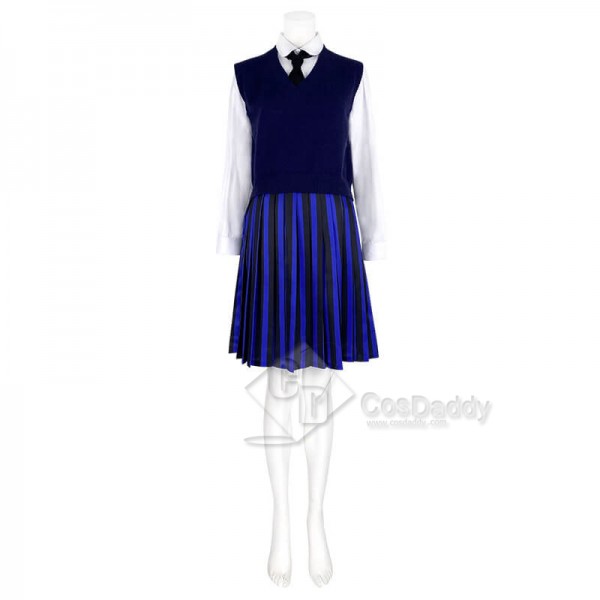 Wednesday Addams Costumes Blue Uniform Suit Dress The Addams Family Cosplay Outfit