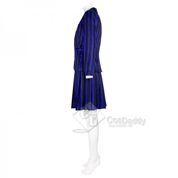 Wednesday Addams Costumes Blue Uniform Suit Dress The Addams Family Cosplay Outfit