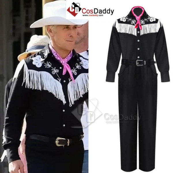 Barbie Cowboy Outfit 2023 Barbie Movie Ken Black Costume CosDaddy