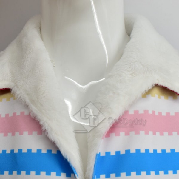 Barbie Movie 1964 Ken Allan Cosplay Costume Rainbow Striped Shirt Fur Collar