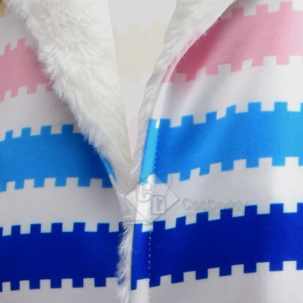 Barbie Movie 1964 Ken Allan Cosplay Costume Rainbow Striped Shirt Fur Collar