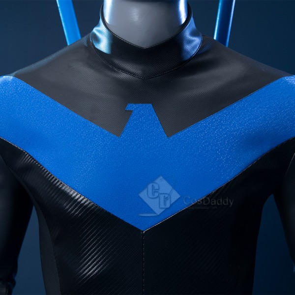 Cosdaddy Dick Grayson Nightwing Cosplay Costume Nightwing Leather Jumpsuit
