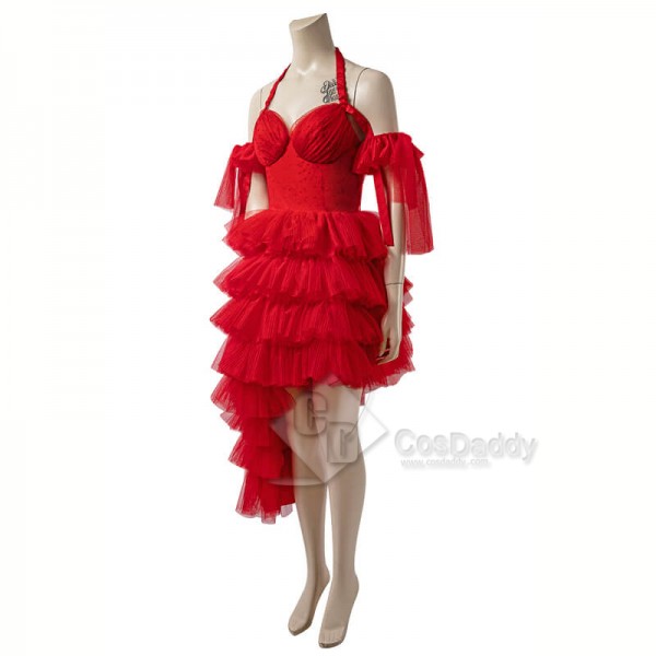 The Suicide Squad 2 Harley Quinn Red Dress Cosplay Costumes CosDaddy