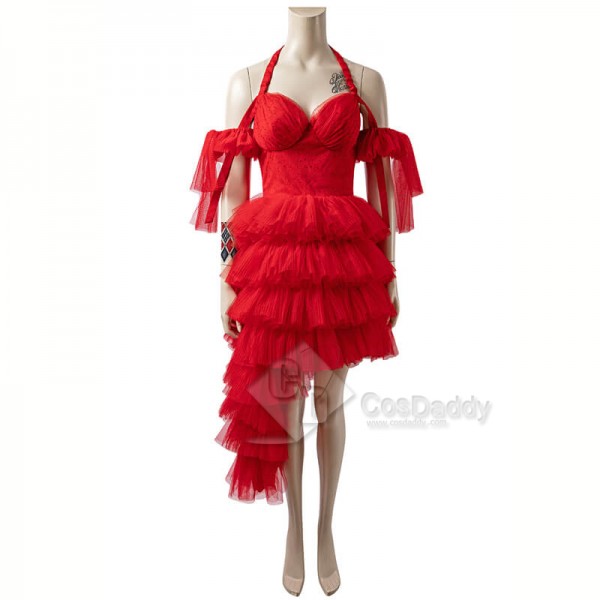 The Suicide Squad 2 Harley Quinn Red Dress Cosplay Costumes CosDaddy