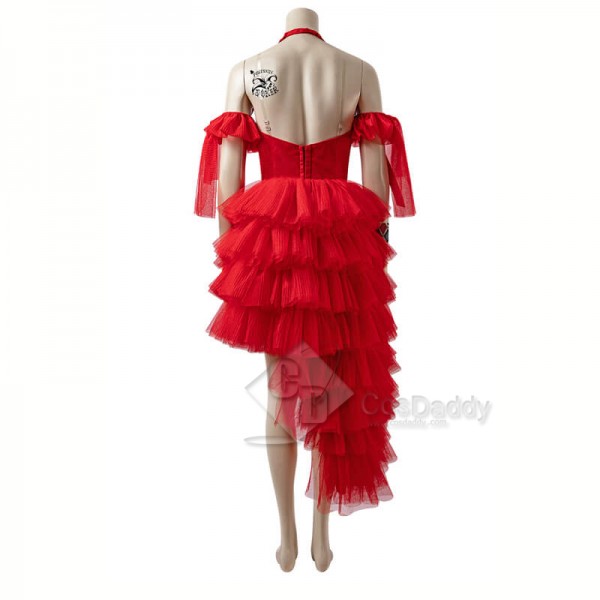 The Suicide Squad 2 Harley Quinn Red Dress Cosplay Costumes CosDaddy