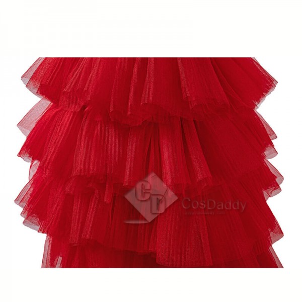 The Suicide Squad 2 Harley Quinn Red Dress Cosplay Costumes CosDaddy