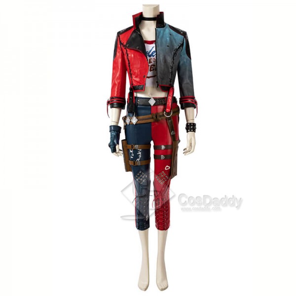 Suicide Squad: Kill the Justice League Harley Quinn Halloween Cosplay Costumes Suit