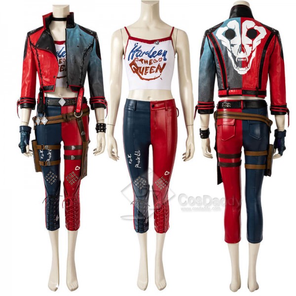 Suicide Squad: Kill the Justice League Harley Quinn Halloween Cosplay Costumes Suit