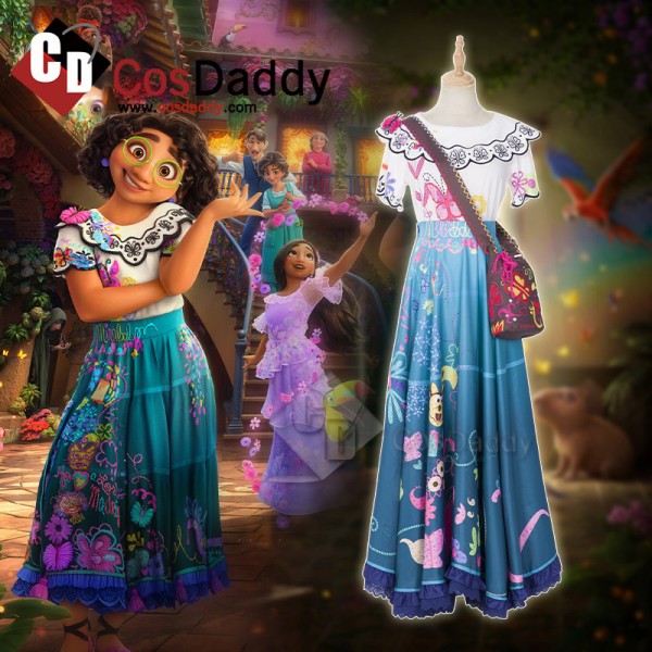 Disney Princess Encanto Mirabel Cosplay Costume Gi...