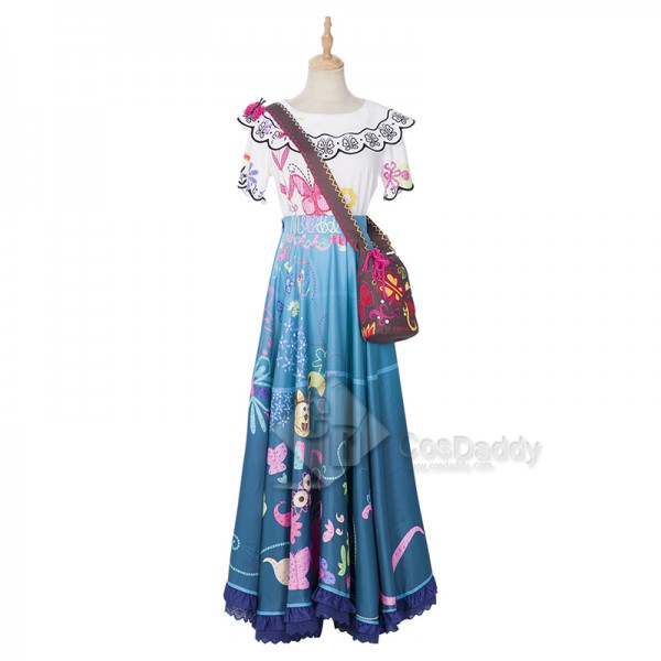 Disney Princess Encanto Mirabel Cosplay Costume Girls Magical Dress Halloween Outfit
