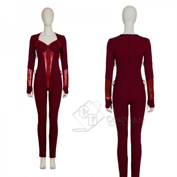 The Boys Season 3 Crimson Countess Cosplay  Costume Red Jumpsuit Witch Outfits