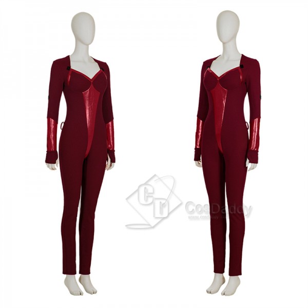 The Boys Season 3 Crimson Countess Cosplay  Costume Red Jumpsuit Witch Outfits
