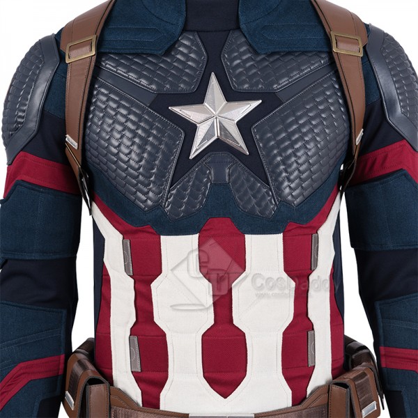 Civil War Captain America Cosplay Costume Steve Rogers Battle Suit Superhero Jumsuit 