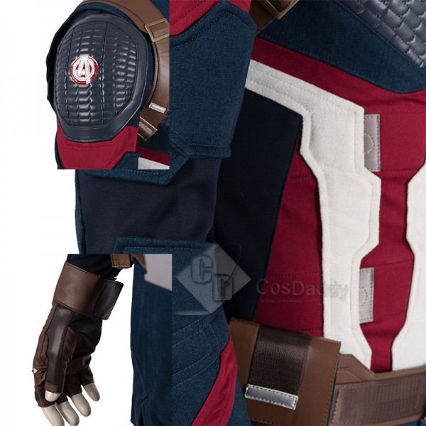 Civil War Captain America Cosplay Costume Steve Rogers Battle Suit Superhero Jumsuit 