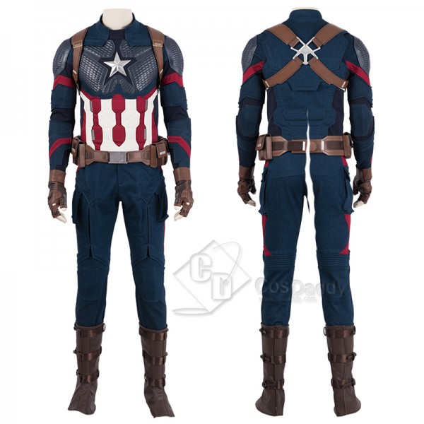 Civil War Captain America Cosplay Costume Steve Rogers Battle Suit Superhero Jumsuit 