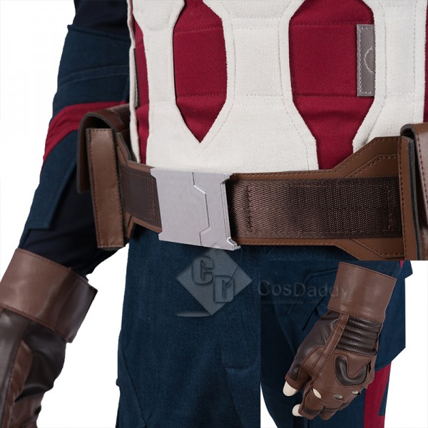 Civil War Captain America Cosplay Costume Steve Rogers Battle Suit Superhero Jumsuit 