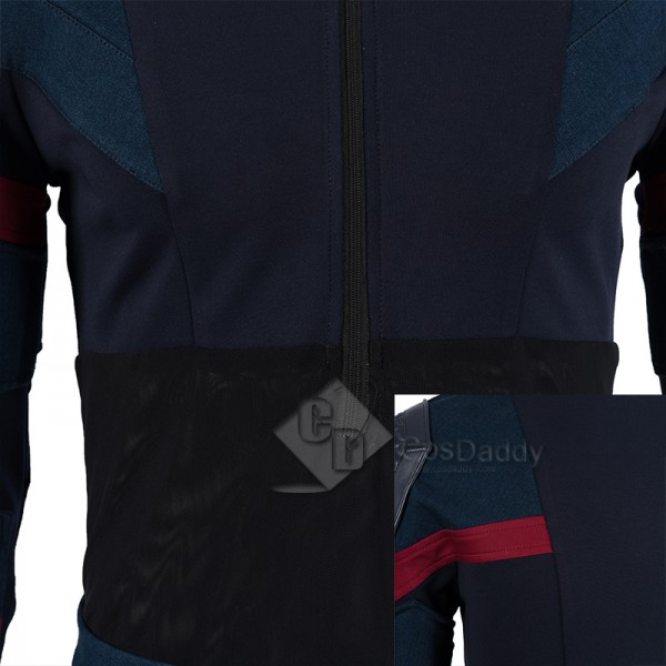 Civil War Captain America Cosplay Costume Steve Rogers Battle Suit Superhero Jumsuit 