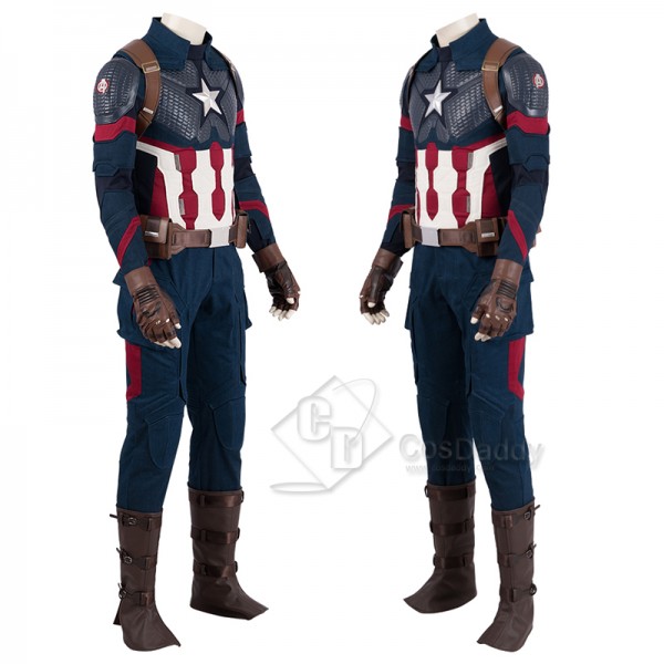 Civil War Captain America Cosplay Costume Steve Rogers Battle Suit Superhero Jumsuit 