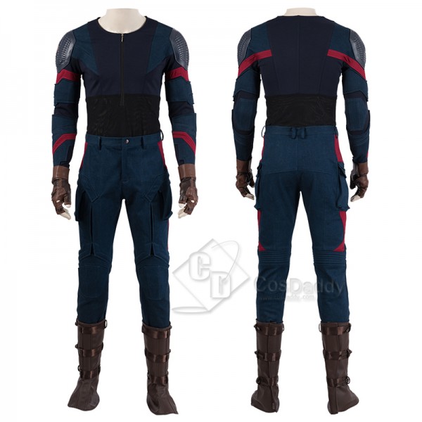 Civil War Captain America Cosplay Costume Steve Rogers Battle Suit Superhero Jumsuit 