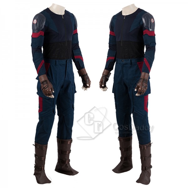 Civil War Captain America Cosplay Costume Steve Rogers Battle Suit Superhero Jumsuit 