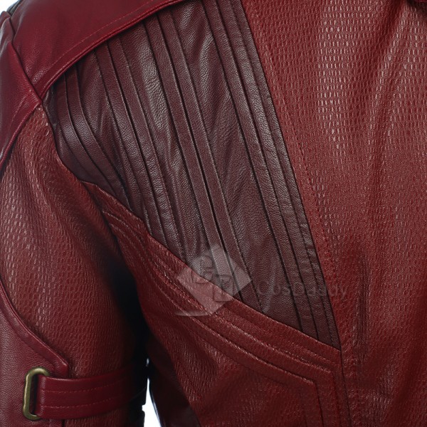 Guardians of The Galaxy 2 Star Lord Peter Jason Quill Cosplay Costume Red Coat Battle Suit