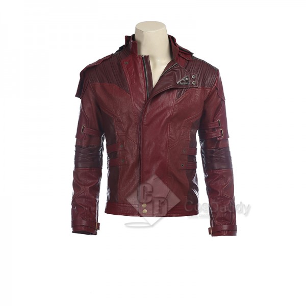 Guardians of The Galaxy 2 Star Lord Peter Jason Quill Cosplay Costume Red Coat Battle Suit