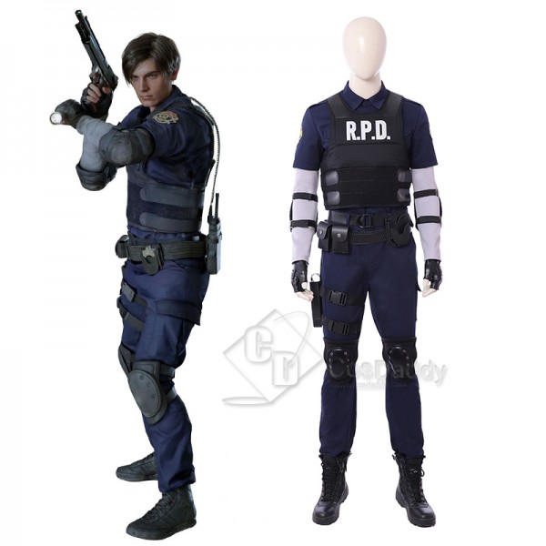 Resident Evil 2 Remake Leon Scott Kennedy Cosplay Costume Battle Suit