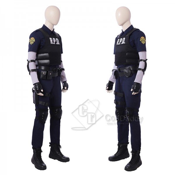 Resident Evil 2 Remake Leon Scott Kennedy Cosplay Costume Battle Suit