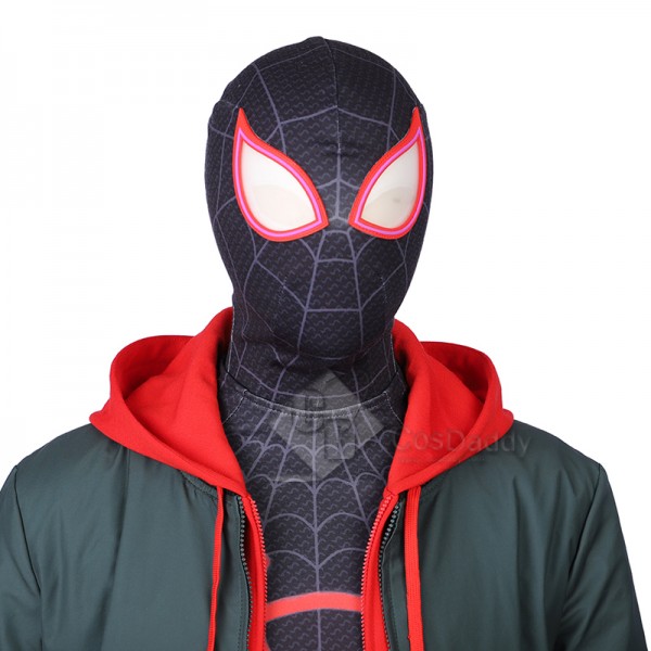 SpiderMan Into the Spider-Verses Miles Morales Cosplay Costume Spider-Man Hoodie  Jumpsuit