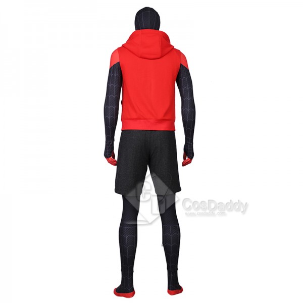 SpiderMan Into the Spider-Verses Miles Morales Cosplay Costume Spider-Man Hoodie  Jumpsuit