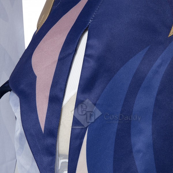 Genshin Impact Ningguang New Skin Orchid's Evening Gown Cosplay Costumes Blue Dress