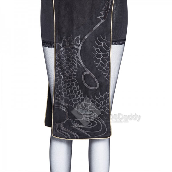 Naraka: Bladepoint Viper Ning New Skin Dragon Will Awareness Cosplay Costume Black Chi-pao