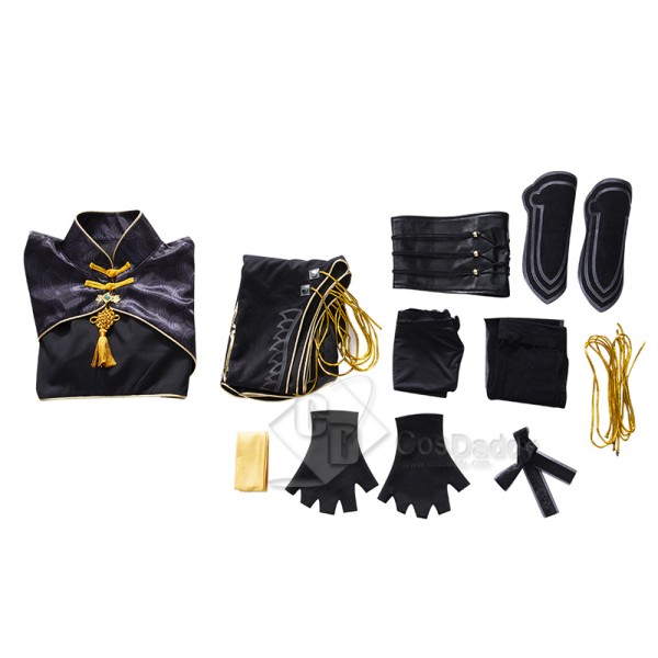 Naraka: Bladepoint Viper Ning New Skin Dragon Will Awareness Cosplay Costume Black Chi-pao