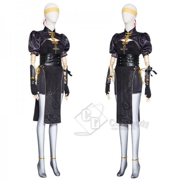Naraka: Bladepoint Viper Ning New Skin Dragon Will Awareness Cosplay Costume Black Chi-pao