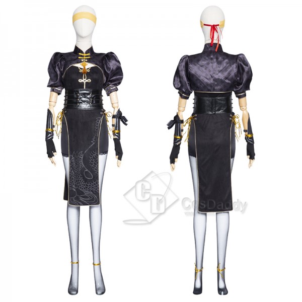 Naraka: Bladepoint Viper Ning New Skin Dragon Will Awareness Cosplay Costume Black Chi-pao