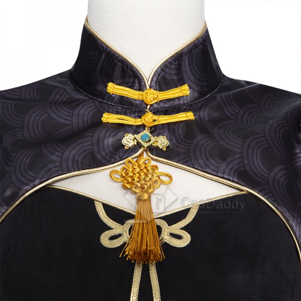 Naraka: Bladepoint Viper Ning New Skin Dragon Will Awareness Cosplay Costume Black Chi-pao