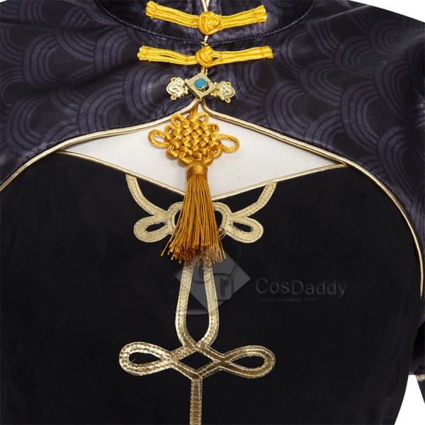 Naraka: Bladepoint Viper Ning New Skin Dragon Will Awareness Cosplay Costume Black Chi-pao