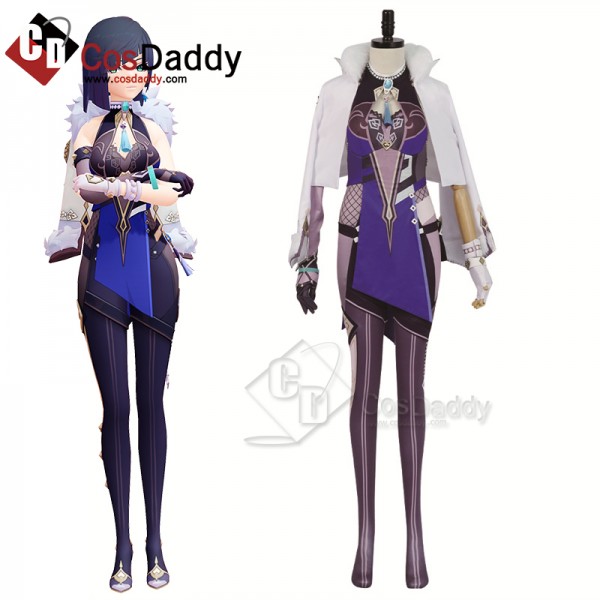 Game Genshin Impact Liyue Harbor Yelan Night Orchid Cosplay Costume Halloween Carnival Suit