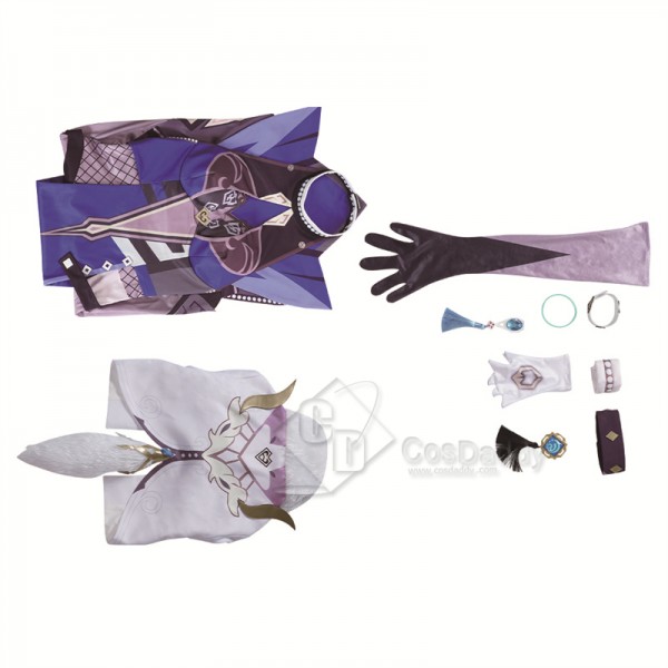 Game Genshin Impact Liyue Harbor Yelan Night Orchid Cosplay Costume Halloween Carnival Suit