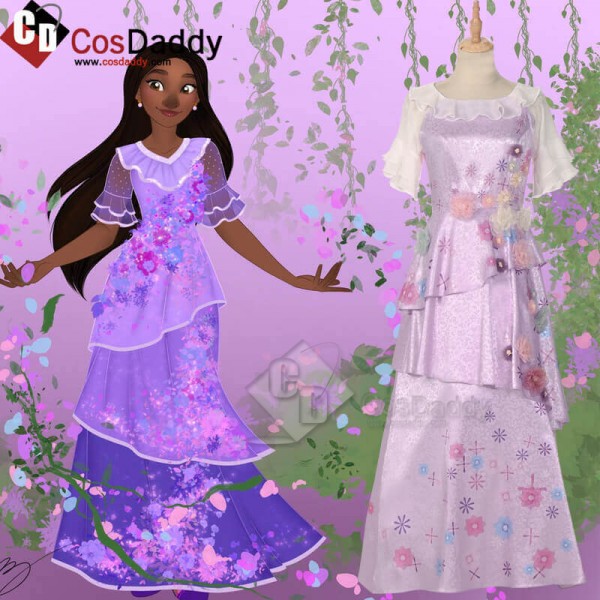 2022 Disney Encanto Isabella Dress Halloween Princess Cosplay Costumes CosDaddy