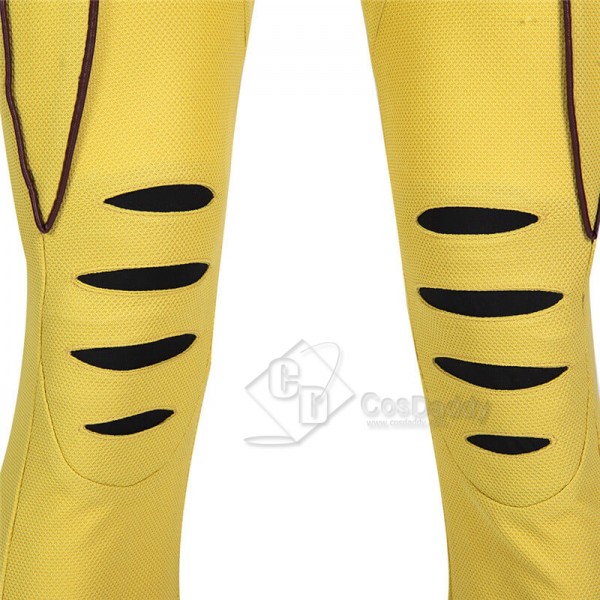 The Flash Season 8 Reverse Flash Eobard Thawne Cosplay Costume Yellow Jumpsuit With Shoes